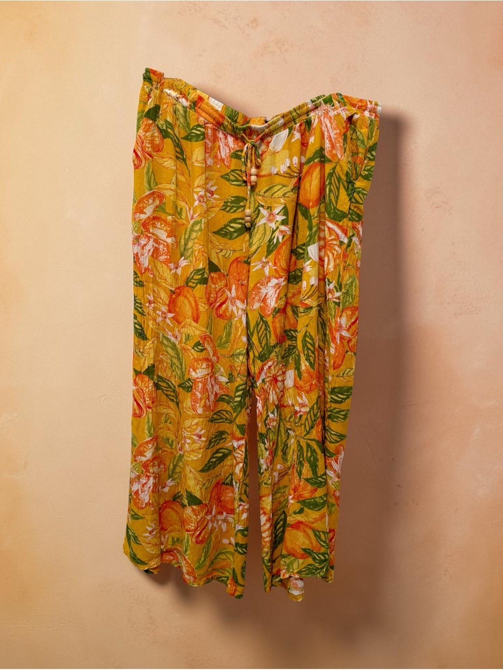 RACHEL Rachel Roy Yellow Floral Cropped Pants